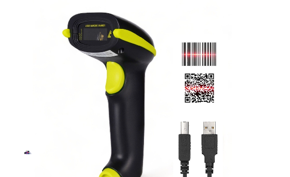 Barcode scanner in operation
